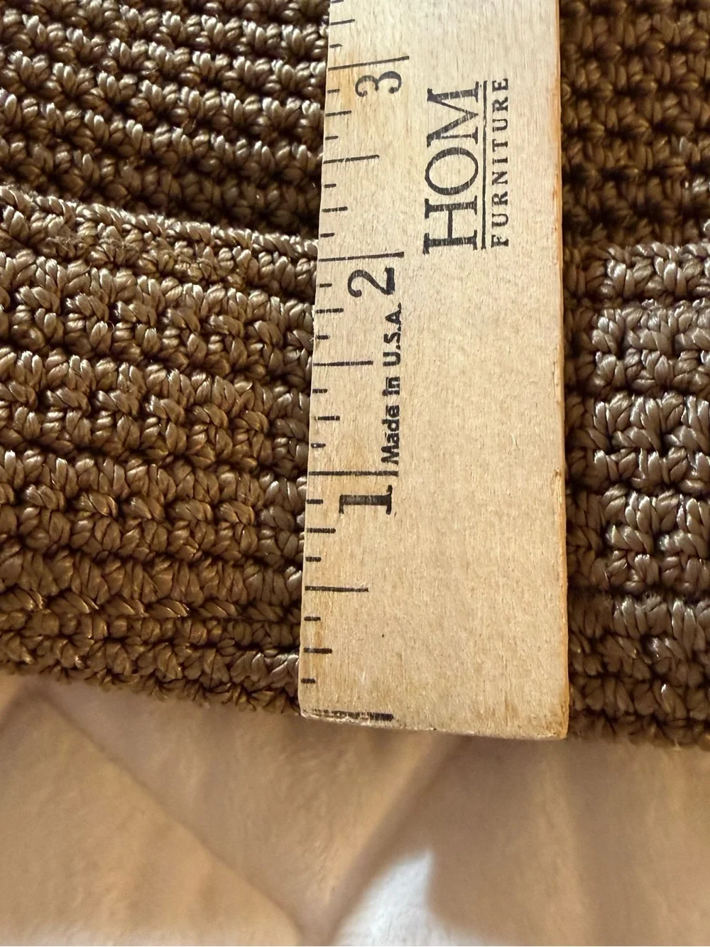 The Sak Vintage Crochet Hobo Bag Taupe Brown Knit Shoulder Purse Boho